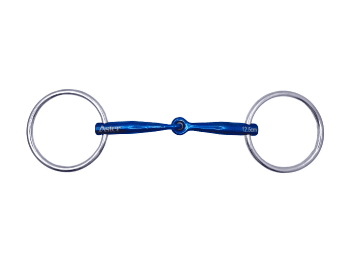 Aster Confidence Titanium Single Jointed Lock Up Snaffle Loose Ring