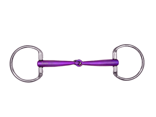 Aster Confidence Pink Titanium Single Jointed Lock Up Snaffle Fixed Ring