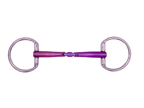 Aster Gentle Pink Titanium Double Jointed Snaffle Fixed Ring