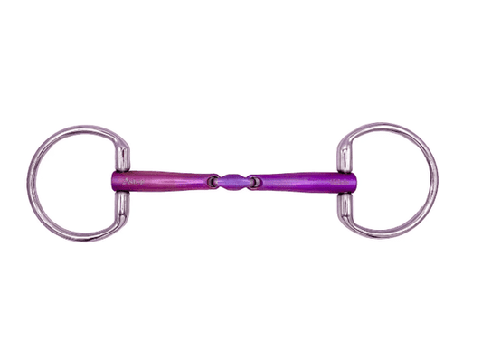 Aster Gentle Pink Titanium Double Jointed Snaffle Fixed Ring
