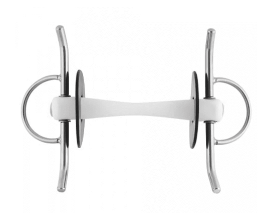Nathe Full Cheek Snaffle Bit 20mm with Flex. Mullen Mouth