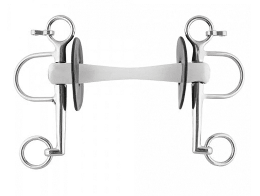 Nathe Mullen Mouth Pelham with Flex with Short Shanks